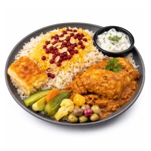 Zereshk Polo with Pickles