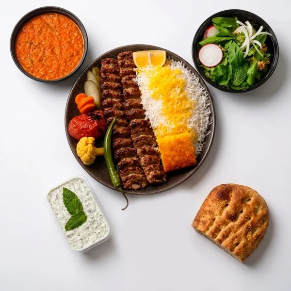 چلوکباب کوبیده طعماد