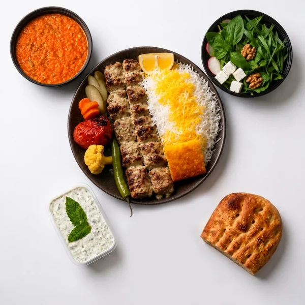 چلو کباب تیکه ماستی